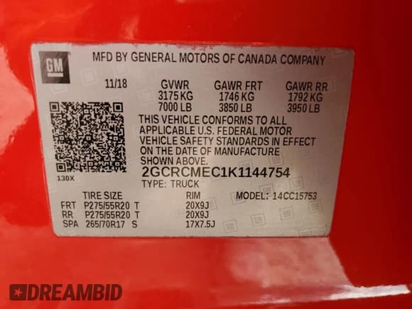 ✅ 2019 Chevrolet Silverado 1500 Custom • VIN: 2GCRCMEC1K1144754 • Lot: 80446824. Wystawiony na Copart z przebiegiem Nie podano. Bezpłatny archiwum sprzedaży aukcyjnych z USA i szczegółowy raport historii pojazdu na DreamBid. Zdjęcie 12.