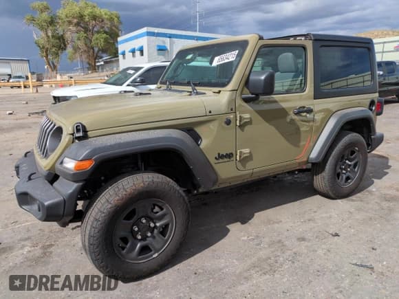 ✅ 2025 Jeep Wrangler Sport • VIN: 1C4PJXAN9SW561778 • Lot: 65634215. Listed on Copart with 3,230 mi. Free auction sales archive from the USA and detailed vehicle history report at DreamBid. Image 1.