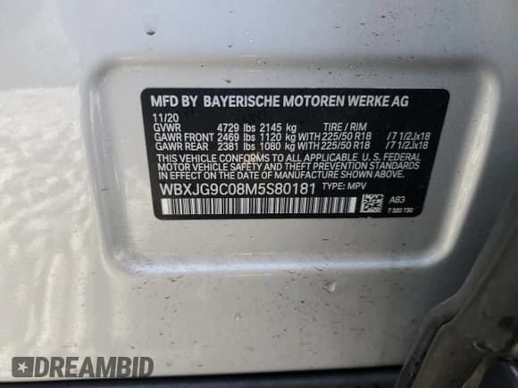 ✅ 2021 BMW X1 xDrive28i • VIN: WBXJG9C08M5S80181 • Lot: 84655905. Wystawiony na Copart z przebiegiem 74 401 mil. Bezpłatny archiwum sprzedaży aukcyjnych z USA i szczegółowy raport historii pojazdu na DreamBid. Zdjęcie 13.