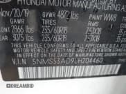 ✅ 2020 Hyundai Santa Fe Limited • VIN: 5NMS53AD9LH204460 • Lot: 42481221. Wystawiony na IAAI z przebiegiem 86 955 mil. Bezpłatny archiwum sprzedaży aukcyjnych z USA i szczegółowy raport historii pojazdu na DreamBid. Zdjęcie 9.