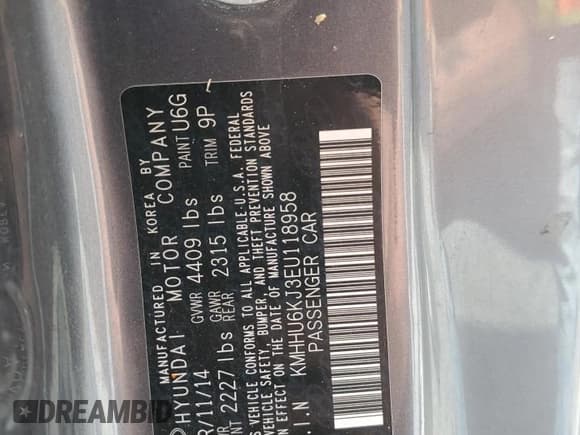 ✅ 2014 Hyundai Genesis Coupe Ultimate • VIN: KMHHU6KJ3EU118958 • Lot: 56551845. Wystawiony na Copart z przebiegiem 149 695 mil. Bezpłatny archiwum sprzedaży aukcyjnych z USA i szczegółowy raport historii pojazdu na DreamBid. Zdjęcie 12.