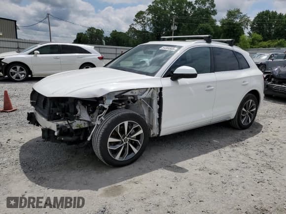 ✅ 2023 Audi Q5 S line Premium Plus • VIN: WA1EAAFY5P2057146 • Lot: 54384905. Listed on Copart with 41,467 mi. Free auction sales archive from the USA and detailed vehicle history report at DreamBid. Image 1.