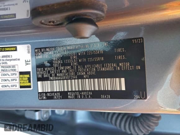 ✅ 2024 Toyota Corolla Cross XLE • VIN: 7MUDAAAG0RV072946 • Lot: 96832235. Wystawiony na Copart z przebiegiem 48 881 mil. Bezpłatny archiwum sprzedaży aukcyjnych z USA i szczegółowy raport historii pojazdu na DreamBid. Zdjęcie 13.