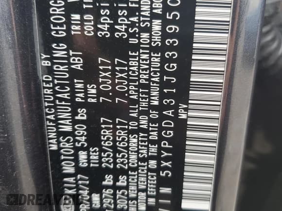 ✅ 2018 Kia Sorento LX • VIN: 5XYPGDA31JG339503 • Lot: 62382175. Wystawiony na Copart z przebiegiem 124 749 mil. Bezpłatny archiwum sprzedaży aukcyjnych z USA i szczegółowy raport historii pojazdu na DreamBid. Zdjęcie 13.