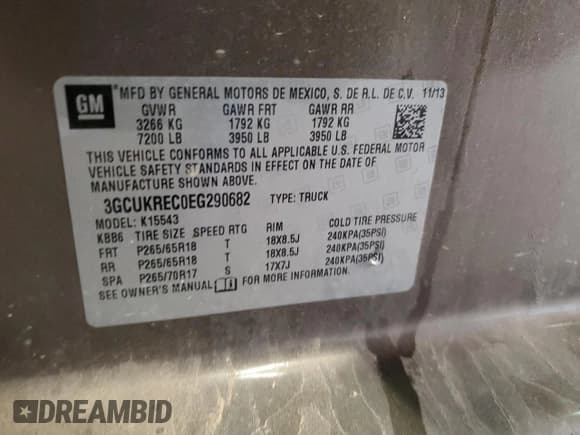 ✅ 2014 Chevrolet Silverado 1500 LT • VIN: 3GCUKREC0EG290682 • Lot: 81919005. Wystawiony na Copart z przebiegiem 197 850 mil. Bezpłatny archiwum sprzedaży aukcyjnych z USA i szczegółowy raport historii pojazdu na DreamBid. Zdjęcie 13.