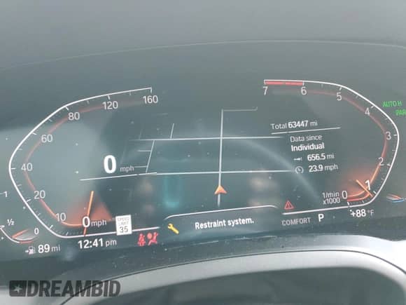 2022 BMW 3 Series 330i z VIN 3MW5R1J07N8C36820, wystawiony jako Copart lot #71701425 z przebiegiem 63 447 mil mil oraz Szkoda całkowita • Salvage title. Historia ofert i sprzedaży dostępna na DreamBid. Obrazek 9.