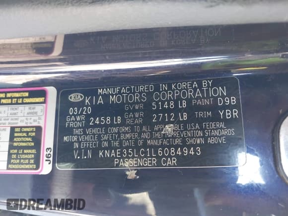 ✅ 2020 Kia Stinger GT • VIN: KNAE35LC1L6084943 • Lot: 43426897. Wystawiony na IAAI z przebiegiem 102 031 mil. Bezpłatny archiwum sprzedaży aukcyjnych z USA i szczegółowy raport historii pojazdu na DreamBid. Zdjęcie 9.