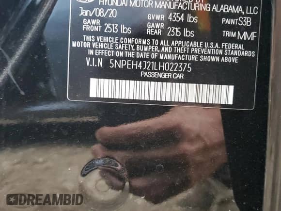 2020 Hyundai Sonata Limited z VIN 5NPEH4J21LH022375, wystawiony jako Copart lot #70062332 z przebiegiem 25 134 mil mil oraz . Historia ofert i sprzedaży dostępna na DreamBid. Obrazek 13.