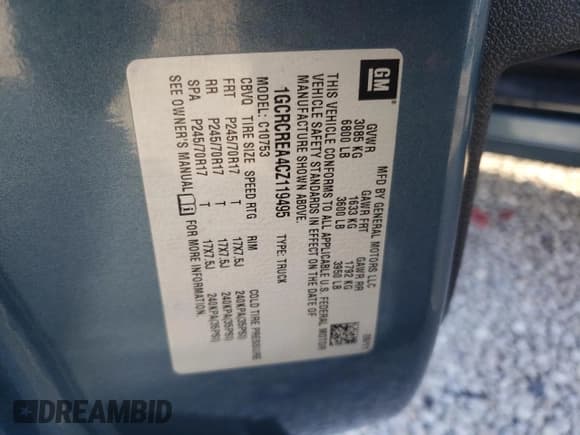 ✅ 2012 Chevrolet Silverado 1500 LS • VIN: 1GCRCREA4CZ119495 • Lot: 66043964. Listed on Copart with 155,811 mi. Free auction sales archive from the USA and detailed vehicle history report at DreamBid. Image 12.