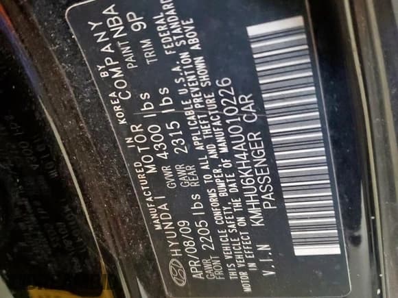 ✅ 2010 Hyundai Genesis Coupe • VIN: KMHHU6KH4AU010226 • Lot: 67745725. Wystawiony na Copart z przebiegiem 129 469 mil. Bezpłatny archiwum sprzedaży aukcyjnych z USA i szczegółowy raport historii pojazdu na DreamBid. Zdjęcie 12.