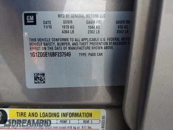 ✅ 2011 Chevrolet Malibu 2LT • VIN: 1G1ZD5E16BF237949 • Lot: 71681524. Listed on Copart with 171,139 mi. Free auction sales archive from the USA and detailed vehicle history report at DreamBid. Image 12.