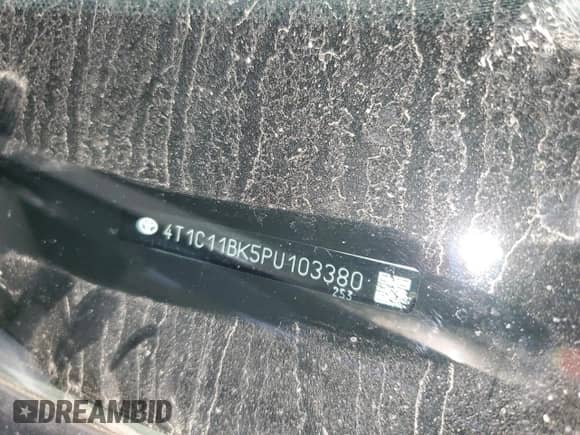 2023 Toyota Camry LE с VIN 4T1C11BK5PU103380, выставлен на аукционе Copart как лот 84591145 с пробегом 31 336 миль миль и Списание • Salvage title. История ставок и продаж доступна на DreamBid. Изображение 12.