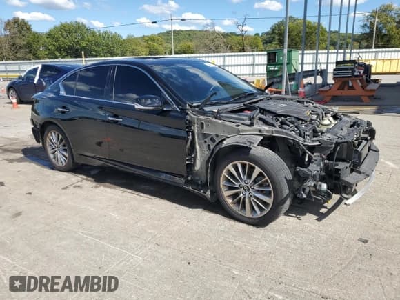 ✅ 2019 Infiniti Q50 Luxe • VIN: JN1EV7AR8KM590704 • Lot: 84868395. Listed on Copart with 58,043 mi. Free auction sales archive from the USA and detailed vehicle history report at DreamBid. Image 4.