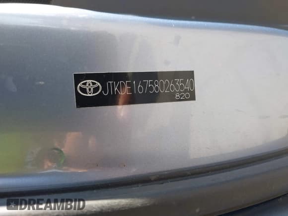 ✅ 2008 Scion tC Spec • VIN: JTKDE167580263540 • Lot: 43121031. Listed on IAAI with 263,714 mi. Free auction sales archive from the USA and detailed vehicle history report at DreamBid. Image 9.