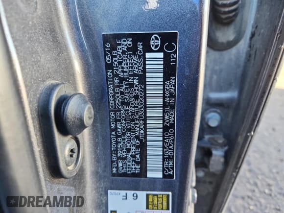 ✅ 2016 Toyota Prius Four • VIN: JTDKARFU3G3020272 • Лот: 90438605. Опубликован ранее на Copart с пробегом 112 596 миль. Бесплатный доступ к архиву аукционных продаж из США и подробный отчёт об истории автомобиля на DreamBid. Изображение 13.