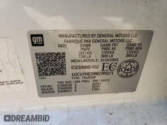 ✅ 2021 Chevrolet Silverado 1500 High Country • VIN: 1GCUYHED9MZ300271 • Lot: 81710284. Wystawiony na Copart z przebiegiem 52 622 mil. Bezpłatny archiwum sprzedaży aukcyjnych z USA i szczegółowy raport historii pojazdu na DreamBid. Zdjęcie 12.