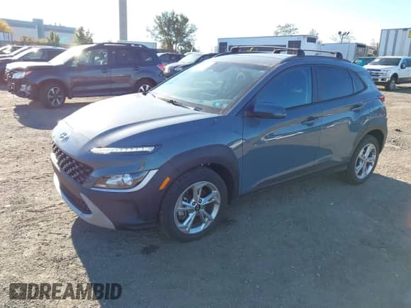 2022 Hyundai Kona SEL with VIN KM8K6CAB9NU838323, listed as a IAAI auction lot 43528116 with 27,859 mi miles and . Bid and sale history available at DreamBid. Image 2.