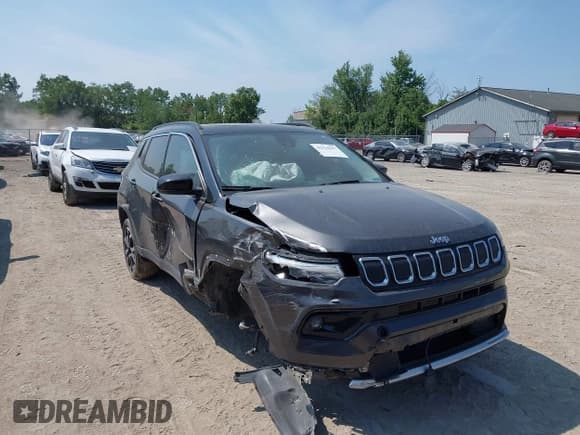 ✅ 2022 Jeep Compass Limited • VIN: 3C4NJDCB3NT201019 • Lot: 42924597. Listed on IAAI with 66,756 mi. Free auction sales archive from the USA and detailed vehicle history report at DreamBid. Image 1.