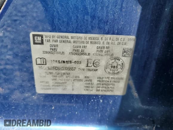 ✅ 2017 Chevrolet Silverado 1500 LT • VIN: 3GCUKREC5HG126557 • Lot: 84657925. Wystawiony na Copart z przebiegiem Nie podano. Bezpłatny archiwum sprzedaży aukcyjnych z USA i szczegółowy raport historii pojazdu na DreamBid. Zdjęcie 12.