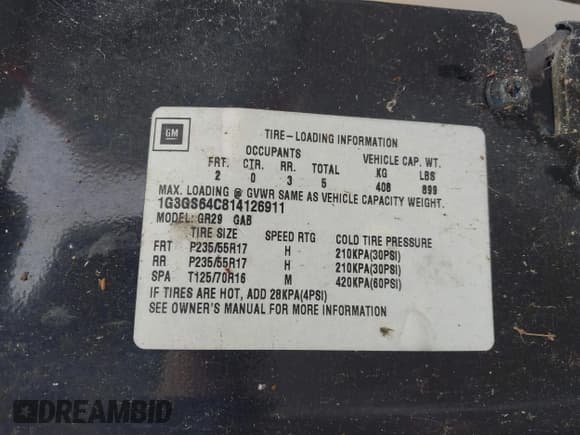 ✅ 2001 Oldsmobile Aurora • VIN: 1G3GS64C814126911 • Lot: 42467666. Listed on IAAI with 200,066 mi. Free auction sales archive from the USA and detailed vehicle history report at DreamBid. Image 9.