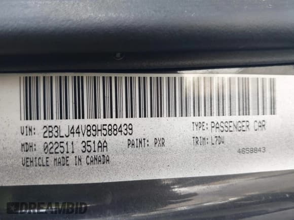 ✅ 2009 Dodge Challenger SE • VIN: 2B3LJ44V89H588439 • Lot: 40663211. Wystawiony na IAAI z przebiegiem 172 655 mil. Bezpłatny archiwum sprzedaży aukcyjnych z USA i szczegółowy raport historii pojazdu na DreamBid. Zdjęcie 9.