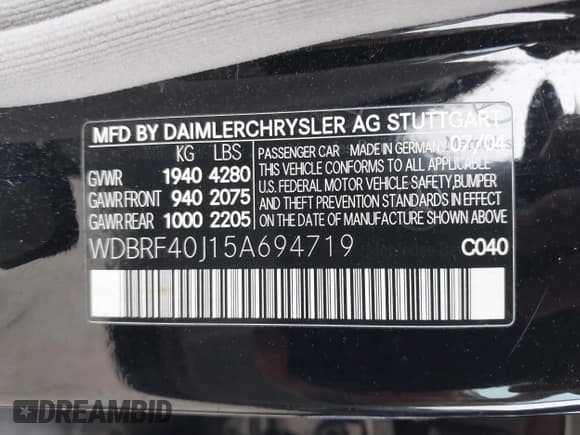 ✅ 2005 Mercedes-Benz C 230 Kompressor • VIN: WDBRF40J15A694719 • Lot: 43101436. Wystawiony na IAAI z przebiegiem 84 317 mil. Bezpłatny archiwum sprzedaży aukcyjnych z USA i szczegółowy raport historii pojazdu na DreamBid. Zdjęcie 9.