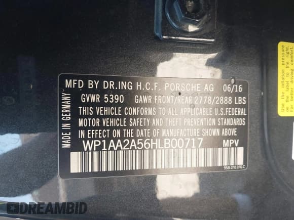 ✅ 2017 Porsche Macan • VIN: WP1AA2A56HLB00717 • Lot: 43153541. Wystawiony na IAAI z przebiegiem 117 211 mil. Bezpłatny archiwum sprzedaży aukcyjnych z USA i szczegółowy raport historii pojazdu na DreamBid. Zdjęcie 9.