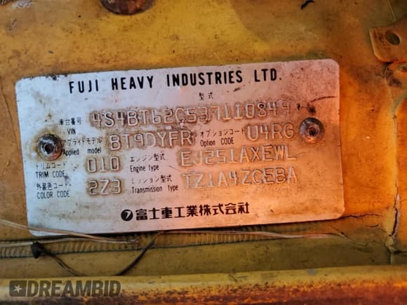 ✅ 2003 Subaru Baja Special Sports • VIN: 4S4BT62C537110849 • Лот: 78729684. Опубликован ранее на Copart с пробегом 281 973 миль. Бесплатный доступ к архиву аукционных продаж из США и подробный отчёт об истории автомобиля на DreamBid. Изображение 13.