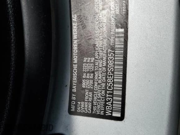 ✅ 2014 BMW 4 Series 428i xDrive • VIN: WBA3T1C58EPS98357 • Лот: 78603674. Опубликован ранее на Copart с пробегом 185 361 миль. Бесплатный доступ к архиву аукционных продаж из США и подробный отчёт об истории автомобиля на DreamBid. Изображение 12.