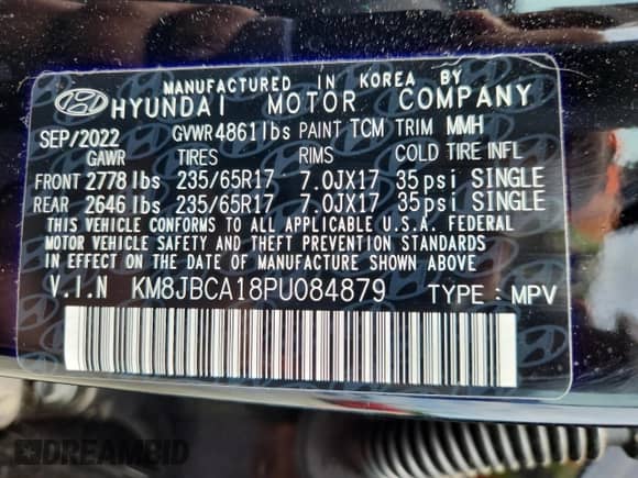 2023 Hyundai Tucson Blue z VIN KM8JBCA18PU084879, wystawiony jako Copart lot #71151435 z przebiegiem 13 377 mil mil oraz Szkoda całkowita • Salvage title. Historia ofert i sprzedaży dostępna na DreamBid. Obrazek 13.