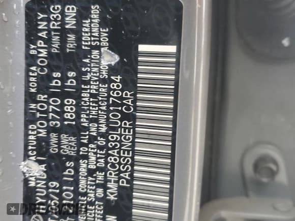 ✅ 2020 Hyundai Venue SEL • VIN: KMHRC8A39LU017684 • Lot: 83895314. Listed on Copart with 64,468 mi. Free auction sales archive from the USA and detailed vehicle history report at DreamBid. Image 16.