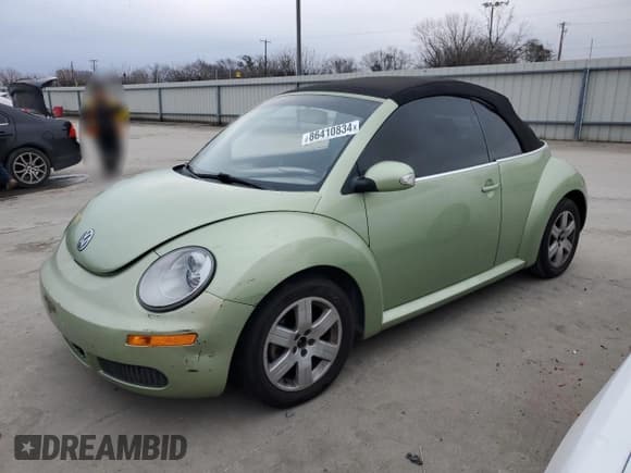 ✅ 2007 Volkswagen Beetle • VIN: 3VWRF31YX7M402771 • Lot: 86410834. Listed on Copart with Not provided. Free auction sales archive from the USA and detailed vehicle history report at DreamBid. Image 1.