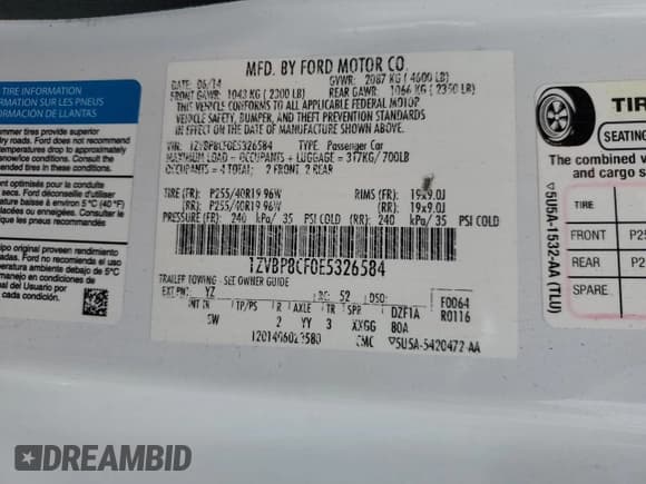 ✅ 2014 Ford Mustang GT • VIN: 1ZVBP8CF0E5326584 • Lot: 51595565. Listed on Copart with Not provided. Free auction sales archive from the USA and detailed vehicle history report at DreamBid. Image 12.