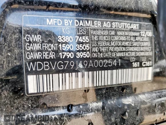 ✅ 2009 Maybach 62S • VIN: WDBVG79J49A002541 • Lot: 58219305. Wystawiony na Copart z przebiegiem 163 785 mil. Bezpłatny archiwum sprzedaży aukcyjnych z USA i szczegółowy raport historii pojazdu na DreamBid. Zdjęcie 14.