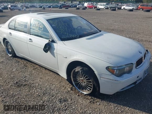 ✅ 2003 BMW 7 Series 745Li • VIN: WBAGN63403DR08363 • Lot: 43406332. Listed on IAAI with Not provided. Free auction sales archive from the USA and detailed vehicle history report at DreamBid. Image 1.