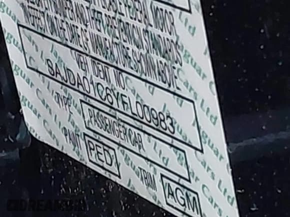 ✅ 2000 Jaguar S-Type V6 • VIN: SAJDA01C6YFL00983 • Лот: 42414852. Опубликован ранее на IAAI с пробегом 60 637 миль. Бесплатный доступ к архиву аукционных продаж из США и подробный отчёт об истории автомобиля на DreamBid. Изображение 9.