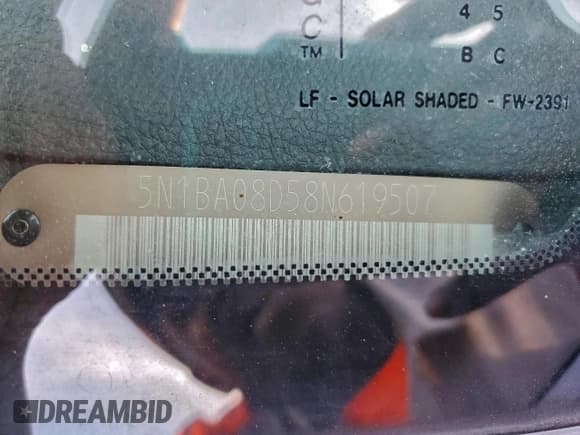 ✅ 2008 Nissan Armada LE • VIN: 5N1BA08D58N619507 • Lot: 95088415. Wystawiony na Copart z przebiegiem 171 848 mil. Bezpłatny archiwum sprzedaży aukcyjnych z USA i szczegółowy raport historii pojazdu na DreamBid. Zdjęcie 13.