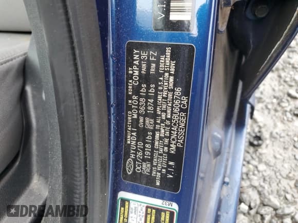 ✅ 2011 Hyundai Accent GLS • VIN: KMHCN4AC5BU606786 • Лот: 82970654. Опубликован ранее на Copart с пробегом 87 134 миль. Бесплатный доступ к архиву аукционных продаж из США и подробный отчёт об истории автомобиля на DreamBid. Изображение 13.