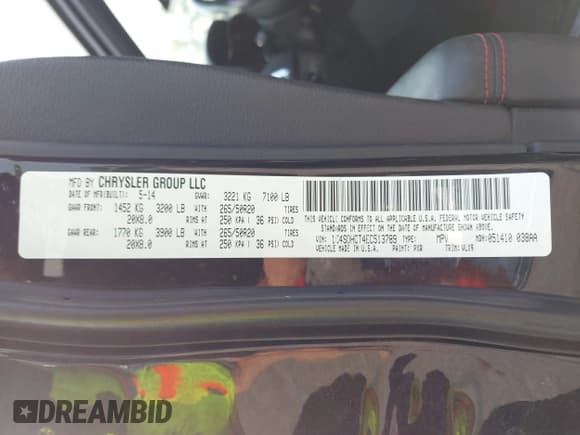 ✅ 2014 Dodge Durango R/T • VIN: 1C4SDHCT4EC513789 • Lot: 42389059. Listed on IAAI with 151,506 mi. Free auction sales archive from the USA and detailed vehicle history report at DreamBid. Image 9.