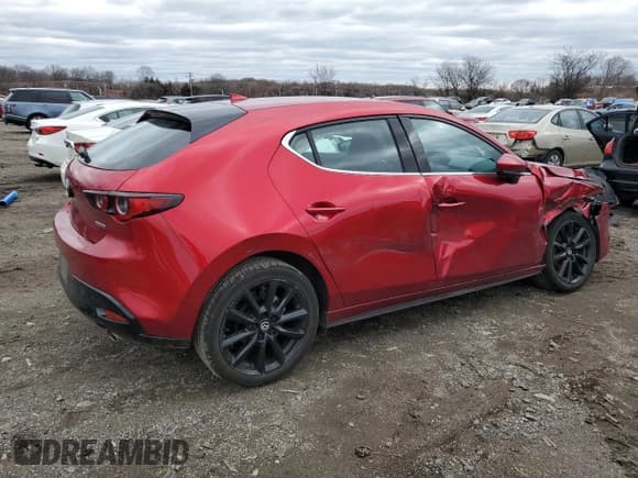 ✅ 2023 Mazda 3 S Premium • VIN: JM1BPAMM2P1620053 • Lot: 48054975. Listed on Copart with 9,254 mi. Free auction sales archive from the USA and detailed vehicle history report at DreamBid. Image 3.