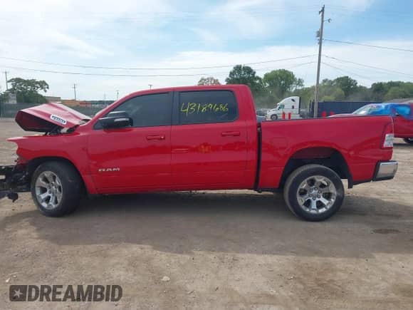 2022 Ram 1500 Big Horn with VIN 1C6RRFFG0NN324961, listed as a IAAI auction lot 43189686 with 37,154 mi miles and . Bid and sale history available at DreamBid. Image 14.