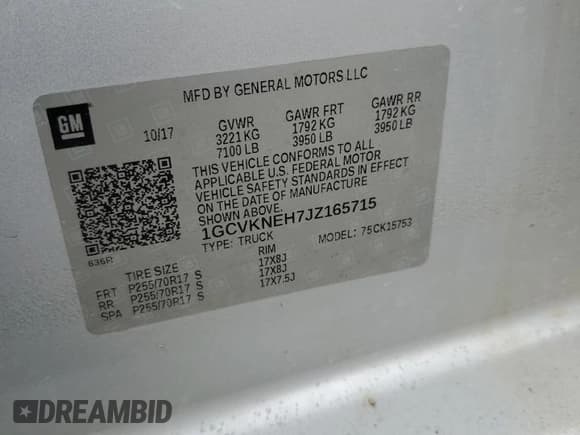 ✅ 2018 Chevrolet Silverado 1500 Work Truck • VIN: 1GCVKNEH7JZ165715 • Lot: 54743555. Wystawiony na Copart z przebiegiem 140 893 mil. Bezpłatny archiwum sprzedaży aukcyjnych z USA i szczegółowy raport historii pojazdu na DreamBid. Zdjęcie 12.