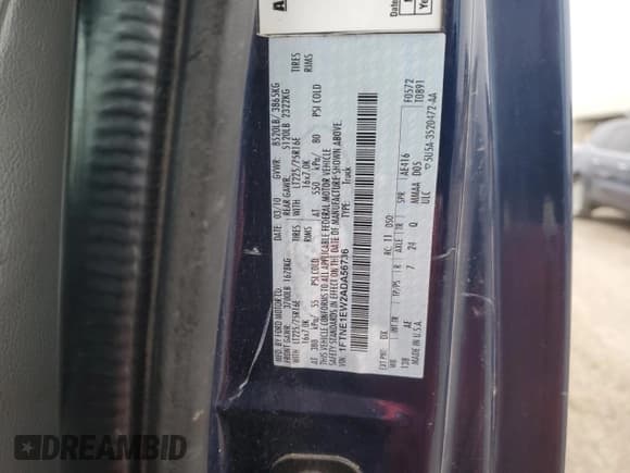 ✅ 2010 Ford Econoline Cargo Commercial • VIN: 1FTNE1EW2ADA56736 • Lot: 82539414. Wystawiony na Copart z przebiegiem 116 603 mil. Bezpłatny archiwum sprzedaży aukcyjnych z USA i szczegółowy raport historii pojazdu na DreamBid. Zdjęcie 15.