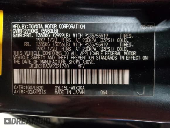 ✅ 2010 Lexus RX 450h • VIN: JTJBC1BA2A2021740 • Лот: 86984265. Опубликован ранее на Copart с пробегом 67 512 миль. Бесплатный доступ к архиву аукционных продаж из США и подробный отчёт об истории автомобиля на DreamBid. Изображение 13.