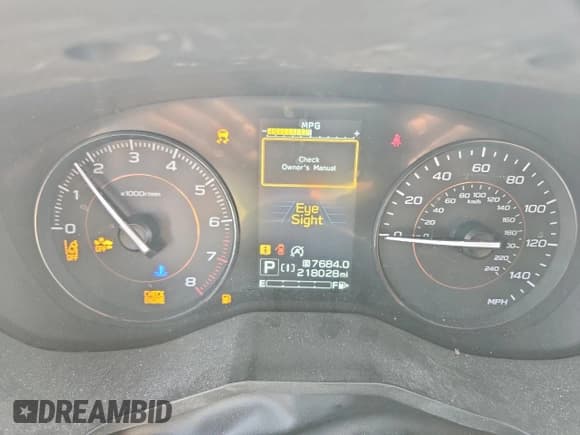 ✅ 2020 Subaru Crosstrek Premium • VIN: JF2GTAEC1LH203307 • Lot: 83860295. Listed on Copart with 218,028 mi. Free auction sales archive from the USA and detailed vehicle history report at DreamBid. Image 9.