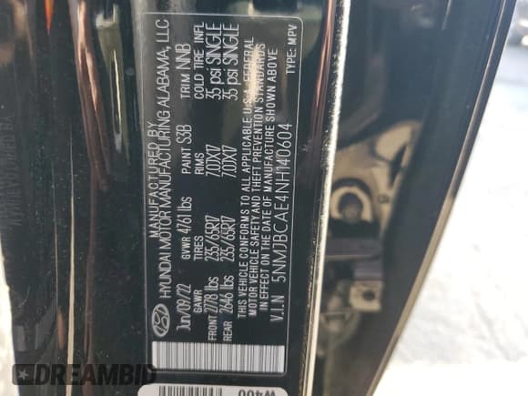 ✅ 2022 Hyundai Tucson SEL • VIN: 5NMJBCAE4NH140604 • Lot: 72071394. Wystawiony na Copart z przebiegiem 13 541 mil. Bezpłatny archiwum sprzedaży aukcyjnych z USA i szczegółowy raport historii pojazdu na DreamBid. Zdjęcie 13.