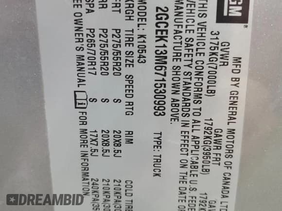 ✅ 2007 Chevrolet Silverado 1500 Work Truck • VIN: 2GCEK13M671530993 • Lot: 77762664. Listed on Copart with 253,664 mi. Free auction sales archive from the USA and detailed vehicle history report at DreamBid. Image 12.