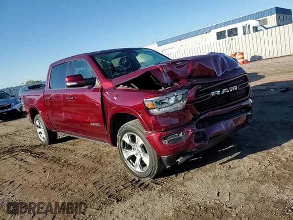 2022 Ram 1500 Laramie with VIN 1C6SRFJT7NN135357, listed as a Copart auction lot 85384325 with 55,332 mi miles and Salvage title. Bid and sale history available at DreamBid. Image 13.