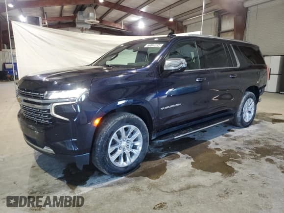 ✅ 2023 Chevrolet Suburban Premier • VIN: 1GNSCFKD0PR147144 • Lot: 75120854. Wystawiony na Copart z przebiegiem 59 430 mil. Bezpłatny archiwum sprzedaży aukcyjnych z USA i szczegółowy raport historii pojazdu na DreamBid. Zdjęcie 1.