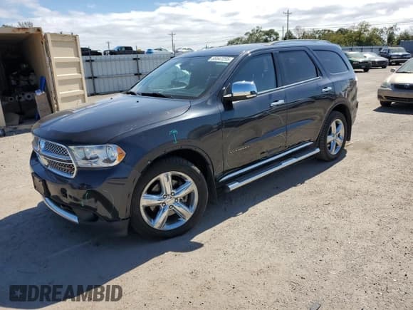 ✅ 2013 Dodge Durango Citadel • VIN: 1C4SDJET2DC505175 • Lot: 85547255. Listed on Copart with 195,610 mi. Free auction sales archive from the USA and detailed vehicle history report at DreamBid. Image 1.